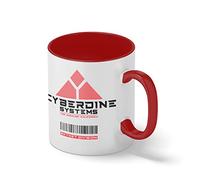 Cyberdyne Systems ART By Dune Inspired By Terminator Blanco Taza Aro y Mango Con Rojo Mug