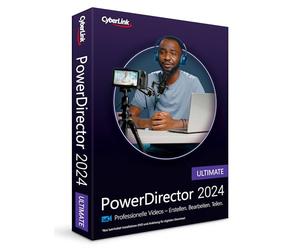 CyberLink PowerDirector 2024 Ultimate | Professionelles Videobearbeitungsprogramm für PC mit Greenscreen und tausenden Effekten | Fotoshow | Für jede Filmproduktion | Screen Recorder | Windows [Box]
