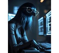 Cybernetic Serenity: The Raven Hacker's Dotted Grid Journal: A Premium 7.5x9.25" Notebook by Paxon Thorne | 180 Pages for World-Building, Character Design, and Coding Your Reality