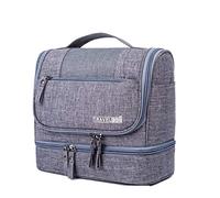 CYBERNOVA Bolsa de Aseo para Viajes, Kit Grande de Organizador cosmético Resistente al Agua, Bolsa de Aseo compacta Hombres y Mujeres (Gris)