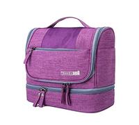 CYBERNOVA Bolsa de Aseo para Viajes, Kit Grande de Organizador cosmético Resistente al Agua, Bolsa de Aseo compacta Hombres y Mujeres (púrpura)