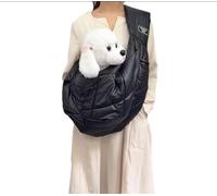CYBERNOVA Bolso de Transporte para Perros y Gatos pequeños de 1-7,5 kg, cálido y a Prueba de Viento con Bolsillo, Bolsa de Transporte para Perros, Gatos y Cachorros para el frío Invierno (Negro)