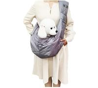 CYBERNOVA Bolso de Transporte para Perros y Gatos pequeños de 1-7,5 kg, cálido y a Prueba de Viento con Bolsillo, Bolsa de Transporte para Perros, Gatos y Cachorros para el frío Invierno (Gris)