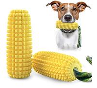CYBERNOVA Juguetes Masticables para Perros Masticadores Agresivos Juguetes Chirriantes Interactivos para Perros Cepillo de Dientes Maíz DogToy para la Limpieza de los Dientes del Perro