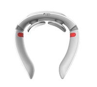 CYBERNOVA Masajeador de cuello inteligente con calor, masajeador de cuello de simulación de pulso electromagnético con control remoto para aliviar el dolor muscular, seis modos de masaje