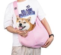 CYBERNOVA Pequeño Perro Gato Portador de Eslinga para 1-7,5kg, con Bolsillo, Bolsa de Mascota de Mano Libre para Perro Gato Cachorro para Viajar y Caminar al Aire Libre (Rosa)