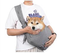CYBERNOVA Pequeño Perro Gato Portador de Eslinga para 1-7,5kg, con Bolsillo, Bolsa de Mascota de Mano Libre para Perro Gato Cachorro para Viajar y Caminar al Aire Libre (Blanco y Negro)