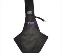 CYBERNOVA Pequeño Perro Gato Portador de Eslinga para 1-7.5kg, con Bolsillo, Bolsa de Mascota de Mano Libre para Perro Gato Cachorro para Viajar y Caminar al Aire Libre (negro2)