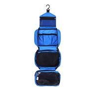 CYBERNOVA Plegable Multifuncional Cosmético Organizadores de Viaje Travel Toiletry Bag La Bolsa de Aseo Lave La Bolsa Impermeable Bolsa De Aseo Cosmeticos (Azul)