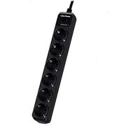 Regleta con interruptor Cyberpower B0620SC0-DE/ 6 Tomas de corriente/ Cable 1.8m/ Negra