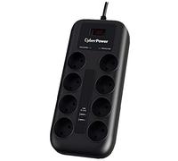 CyberPower Systems Regleta con interruptor P0820SUD0-DE 8 tomas 2 USB 1.8 m negra