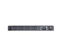 CyberPower PDU41005 unidad de distribución de energía (PDU) 1U Negro 8 salidas AC - Unidad de distribución de energía (PDUs) (Conmutado, 1U, Single-phase, Horizontal, Acero, Negro)