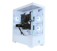 CYBERPOWERPC Wyvern Gaming PC - Intel Core i5-12400F, AMD Radeon RX 9060 XT 8GB, 16GB RAM, 1TB NVMe SSD, 650W 80+ PSU, Wi-Fi, Windows 11, Prism Panoramic RGB White