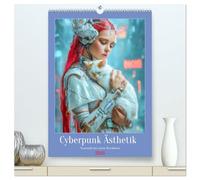 Cyberpunk Ästhetik - Neonstadt mit seinne Bewohnern (hochwertiger Premium Wandkalender 2026 DIN A2 hoch), Kunstdruck in Hochglanz: Neonlicht in der Cyberpunkstadt