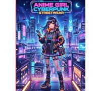 Cyberpunk Anime Girls Streetwear Coloring Book: 100 Bold Techwear Illustrations for Adults and Teens, Futuristic Japanese Urban Fashion Art, Aesthetic Manga Style with Dark Gritty Vibes