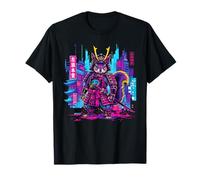 Cyberpunk Ardilla Samurai Japonés Anime Guerrero Otaku Camiseta