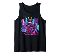 Cyberpunk Ardilla Samurai Japonés Anime Guerrero Otaku Camiseta sin Mangas