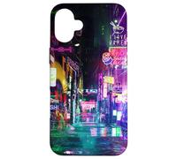 Cyberpunk City Sci Fi Night Tokio Japón Urban Noir Dystopia Carcasa para iPhone 16 Plus