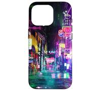 Cyberpunk City Sci Fi Night Tokio Japón Urban Noir Dystopia Carcasa para iPhone 16 Pro