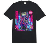 Cyberpunk Frog Samurai Japonés Anime Katana Guerrero Japón Comfort Colors Adult Heavyweight T-Shirt