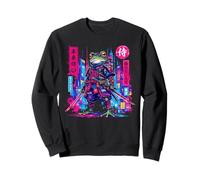 Cyberpunk Frog Samurai Japonés Anime Katana Guerrero Japón Sudadera