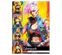 Cyberpunk. Futuristische Heldinnen (Wandkalender 2026 DIN A3 hoch), CALVENDO Monatskalender: Die atemberaubende Welt weiblicher Cyberpunk-Illustrationen!