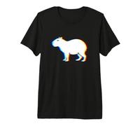 Cyberpunk Glitchcore Glitch Vaporwave Capybara Vibes Camiseta Premium