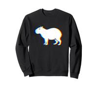 Cyberpunk Glitchcore Glitch Vaporwave Capybara Vibes Sudadera