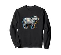 Cyberpunk Glitchcore Glitch Vaporwave Capybara Vibes Sudadera