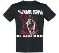 Cyberpunk Samurai - Black Dog Hombre Camiseta Negro M 100% algodón Vorne Bedruckt Regular