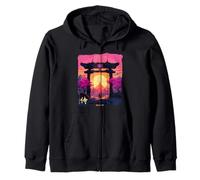 Cyberpunk Samurai en Vaporwave Anime Retro Vibes estética Sudadera con Capucha