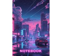 Cyberpunk Style City Notebook: Futuristic Neon Aesthetic Lined Journal - 110 Pages for Notes, Ideas, and Creative Writing