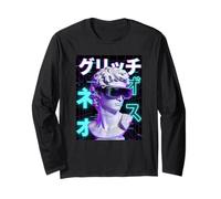 Cyberpunk Vaporwave David VR Gafas Japonesas Glitch Manga Larga