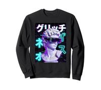 Cyberpunk Vaporwave David VR Gafas Japonesas Glitch Sudadera