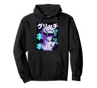 Cyberpunk Vaporwave David VR Gafas Japonesas Glitch Sudadera con Capucha