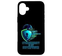 Cybersecurity Is My Superpower IT Tech Hacker Carcasa para iPhone 16 Plus