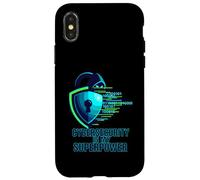 Cybersecurity Is My Superpower IT Tech Hacker Carcasa para iPhone X/XS