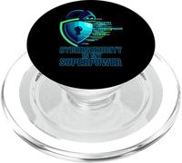 Cybersecurity Is My Superpower IT Tech Hacker PopSockets PopGrip para MagSafe