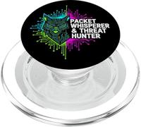 Cybersecurity Threat Hunter Packet Whisperer Wolf PopSockets PopGrip para MagSafe