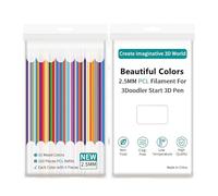Cyberwork 160 Hilos 32 Colores Filamento PCL 2,5 mm para Bolígrafo 3D para Niños, (5 por Color, 15 cm), No Tóxico, Anti-Atasco, Baja Temperatura, Compatible con Boli 3D y Lápiz 3D