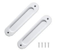 Cyberwork 2 tiradores de puerta corredera, estilo minimalista, empotrado, aberturas laterales, aleación de aluminio, para puertas correderas, armarios, cajones, 149 mm (Estilo 7)