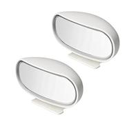 Cyberwork 2pcs Espejo de Punto Ciego Retrovisor Exterior Coche Espejo retrovisor ajustable multiángulo,marcha atrás Compatible con camiones,SUV,furgonetas y escuelas de conducción (Blanco)