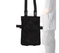 Cyberwork Bolsas para catéter universal, soporte elástico y versátil para catéter de pierna, bolsas de orina para llevar, correa de hombro ajustable y abertura invisible, usable y discreta (Negro)
