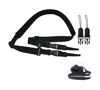 Cyberwork Correa de Cámara Liberación Rápida Ajustable 110-140cm, para Fotógrafos Compatible con Sony/Canon/Nikon/Fuji DSLR SLR Cámara sin Espejo, Hecho de Nylon Avanzado Puede Lavar (Negro)