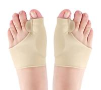 Cyberwork Corrector de Hallux Valgus, Separador de dedos con almohadillas de silicona, Protección para los dedos, Calcetines elásticos para Hallux Valgus, Adecuado para la corrección de dedos (color