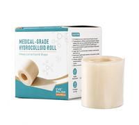 Cyberwork Hydrocolloid Roll 5 cm x 150 cm, pansement hydrocolloïde couleur peau, rouleau hydrocolloïde à découper pour ampoules, petites coupures, zones suintantes et éraflures, 1 rouleau/boîte