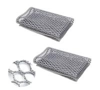 Cyberwork Set 2 Trapos Limpieza de Malla Reutilizables para Suciedad Difícil, Paños Cocina Duraderos para Ollas, Platos y Masa, Estropajo Cocina Antiodor, Gris