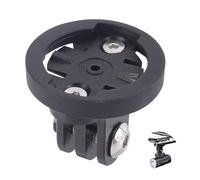 Cyberwork Soporte de Bicicleta para Garmin & Gopro, 2 Juegos Universal Combo Adaptador, Compatible con Computadora de Bicicleta Garmin Edge, Espaciado 20-22mm, Base Fija para Luz y Cámara, Color Negro