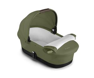 CYBEX Capazo de cuna GAZELLE S dorado, desde el nacimiento hasta los 6 meses aprox. (máx. 9 kg), para CYBEX Gazelle S y e-Gazelle S, Moss Green