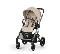 CYBEX Gold Cochecito Balios S Lux, Posición Reclinada Ergonómica, Sistema de Arnés con Una Sola Mano, Desde el Nacimiento Hasta 22 kg (Aprox. 4 Años), Almond Beige
